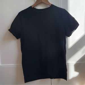 A.P.C. black cotton short-sleeve shirt